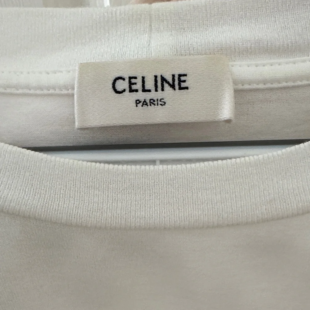 Celine Black Logo White Tee - Picture 2 of 4